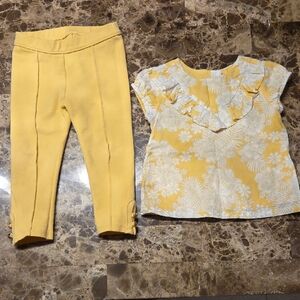 Janie and Jack Yellow Floral Outfit